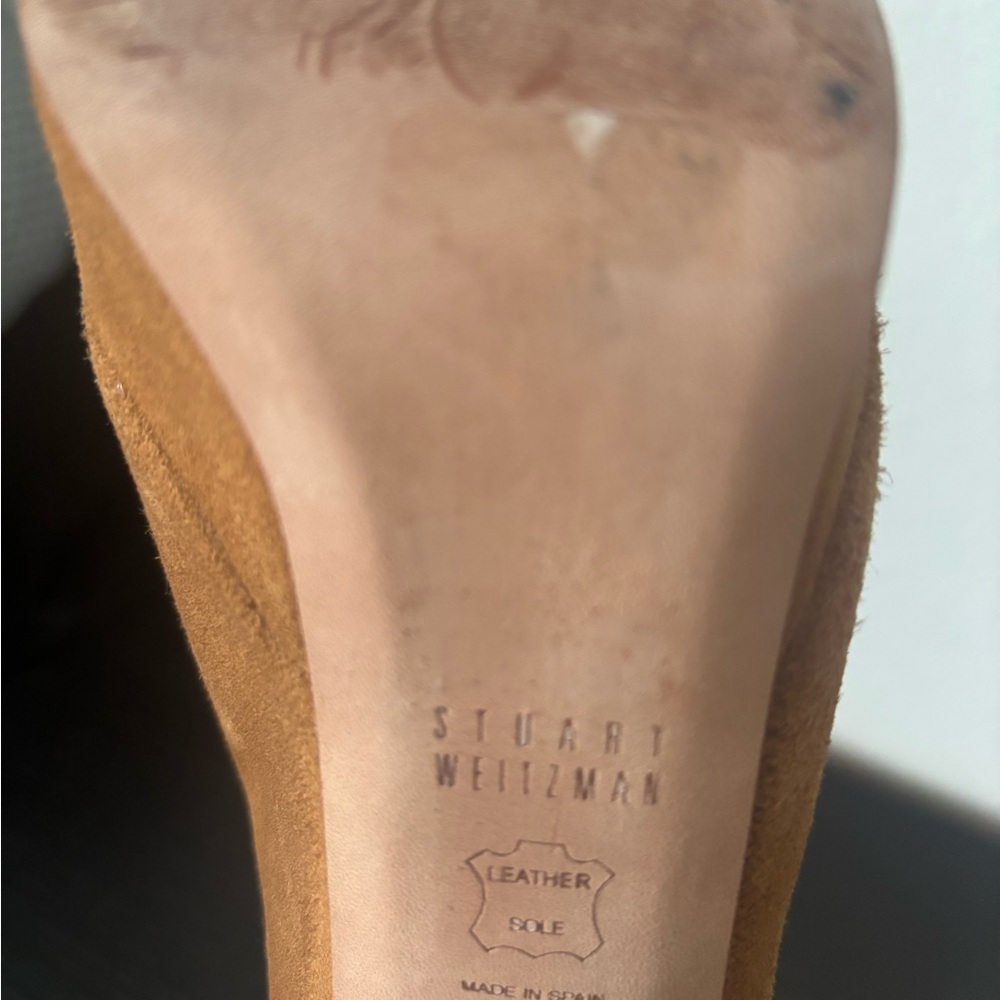 Stuart Weitzman Women's Brown Suede Heeled Boots